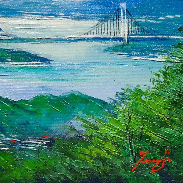 風力発電 油彩画 夕日27cm25cm 夕日の作品一覧｜Artmeter｜暮らしを