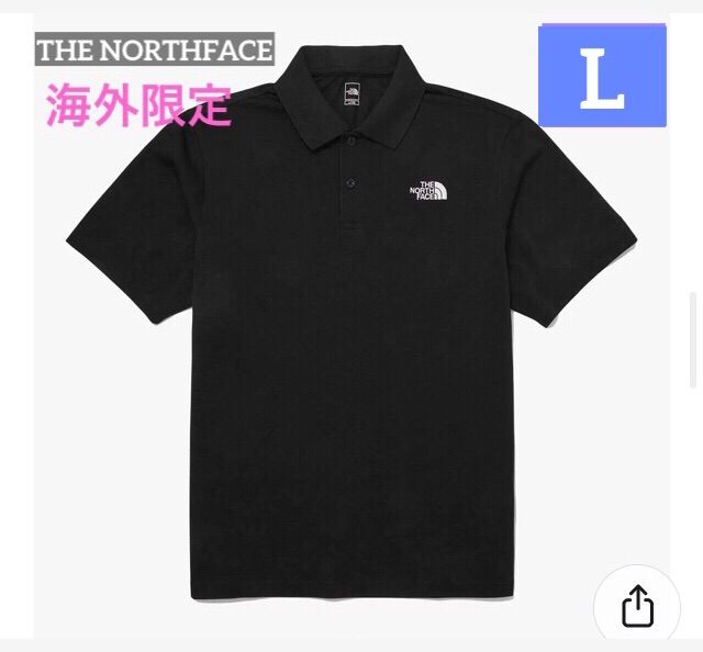 THE NORTHFACE ノースフェイス ポロシャツ ブラック Lサイズ 韓国