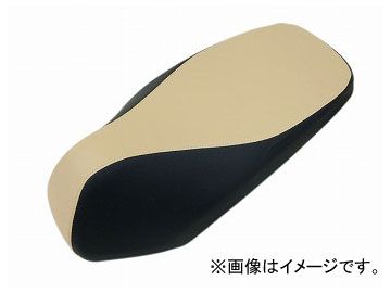 2輪 グロンドマン 国産シートカバー ベージュ・ブラック ツートンカラー/透明ステッチ（張替） 品番：GH5561HC331S0 ホンダ ダンク（AF74）