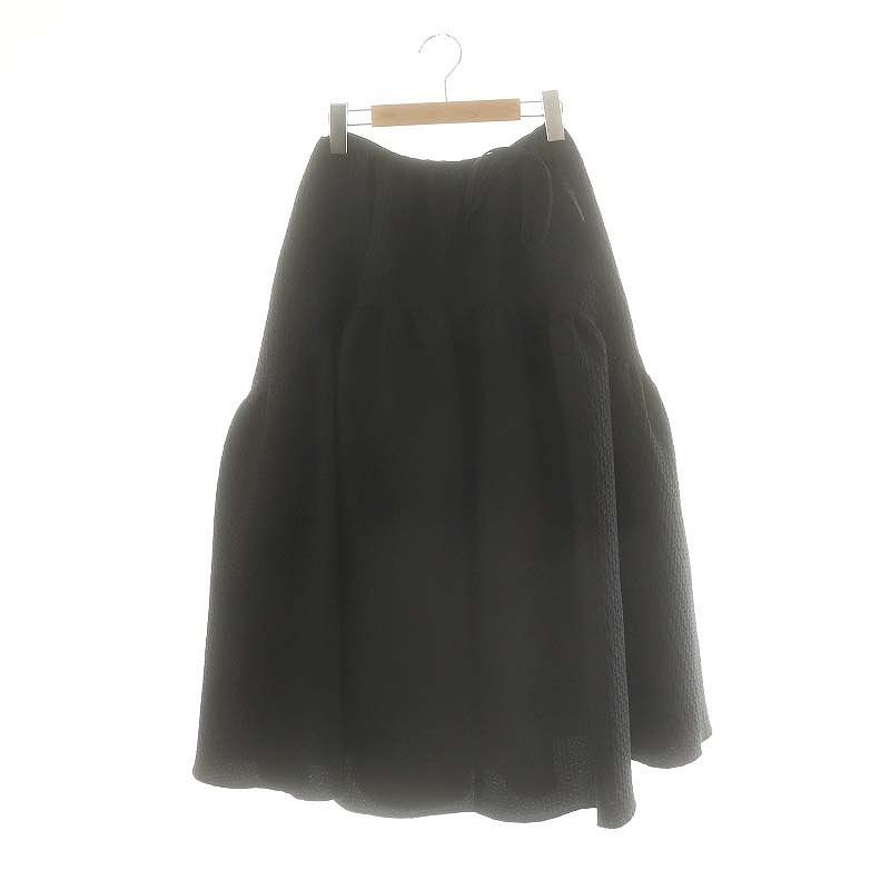 ブルレア Bluelea Jacquard skirt スカート フレア マキシ ロング XS 