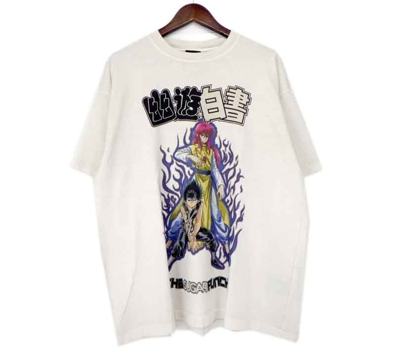 シュガーパンチ THE SUGAR PUNCH 25SS TYUM24AM003 幽遊白書 S|S T-Shirt WHITE KURAMA|HIEI プリント Tシャツ 39930