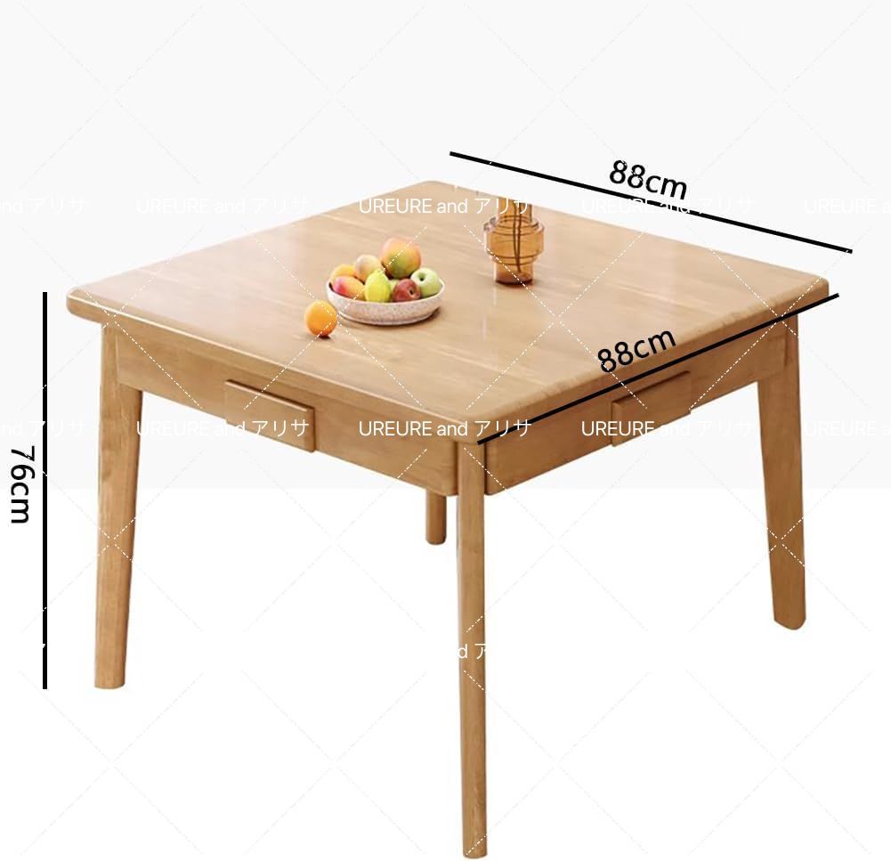 木製テーブル 木製のマジョンテーブル、純粋なウッドスクエアカードテーブル