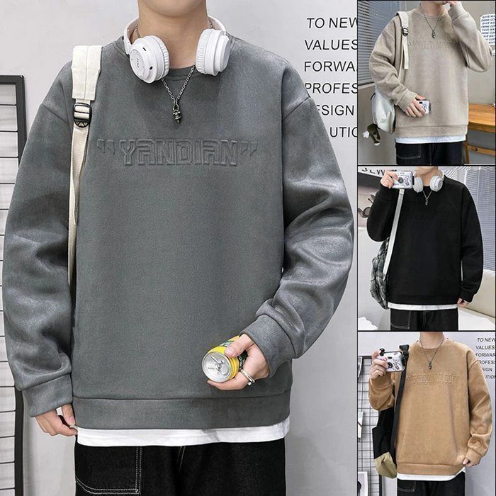 Tシャツ メンズ 長袖 秋服 インナー ロングtシャツ 大きいサイズ トップス ゆったり ながそでtシャツ クルーネック 服 おしゃれ カジュアル 人気 快適 秋 冬 春 通学 通勤 スウェットシャツ Tシャツ おしゃれ