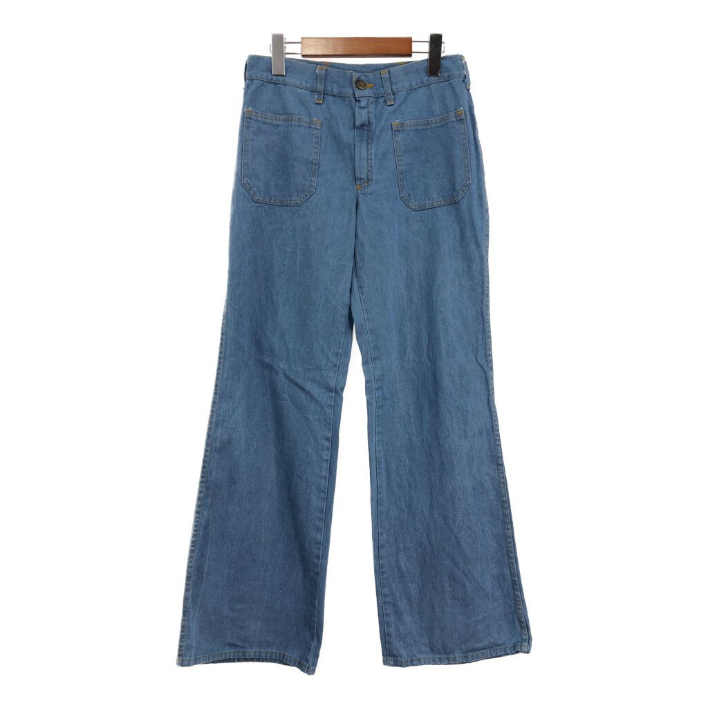 80年代 RANCHER デニムフレアパンツ ブルー (メンズ M) 中古 古着 S0120