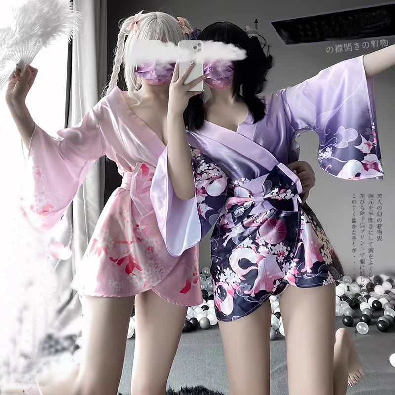 貧乳  エロ セクシー コスプレ花魁 和服 着物 和風 和装 貧乳 エロ 可愛い 過激 誘惑 エッチ ランジェリー コスチューム ベビドール 前開き ボディコン  パジャマ 寝間着 ナイトウェア ガウン リボンベルト Ｔバック 3点セット - メルカリ