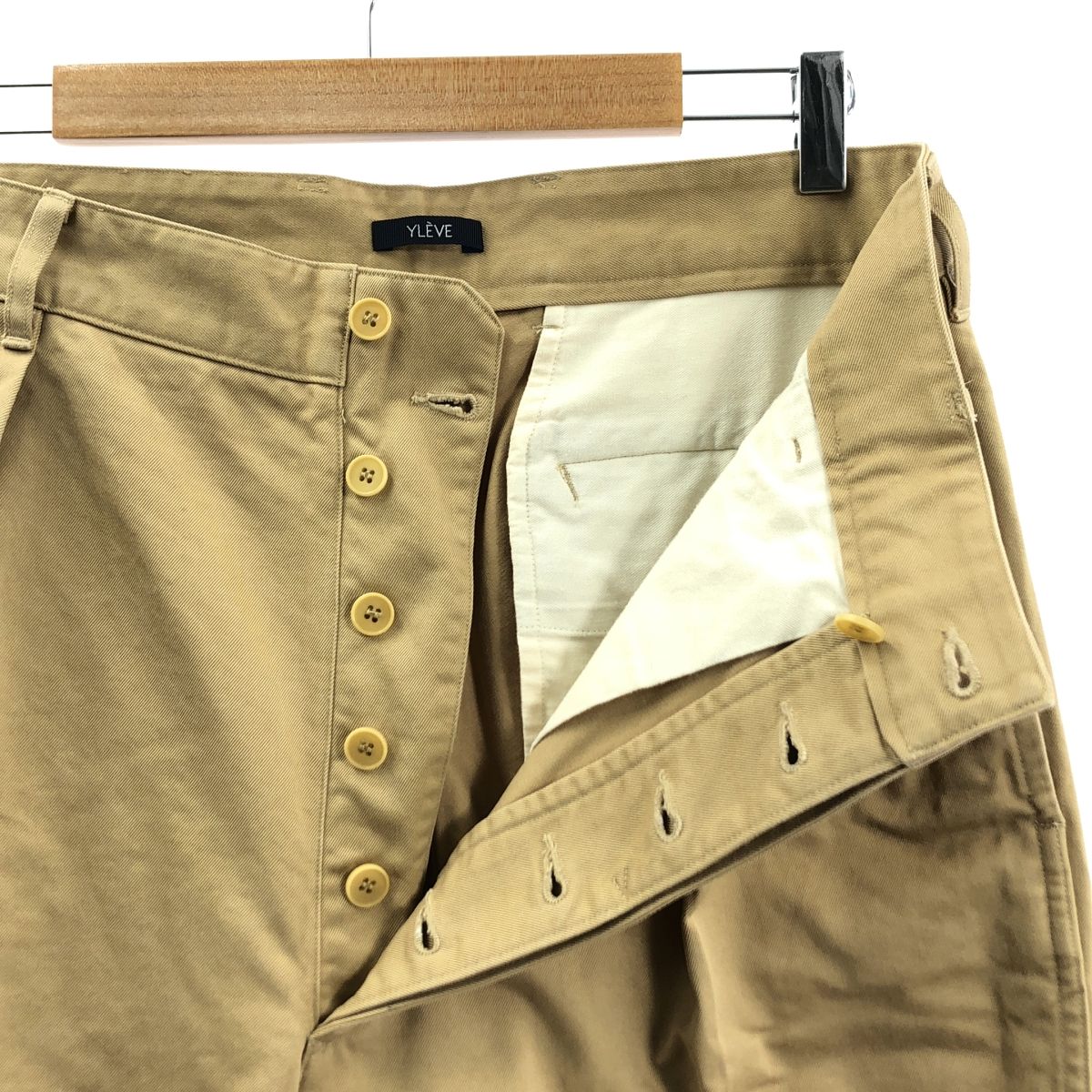 YLEVE / FINX COTTON CHINO 2TUCK ボトム YLEVE / イレーヴ | FINX COTTON CHINO 2TUCK CREASET