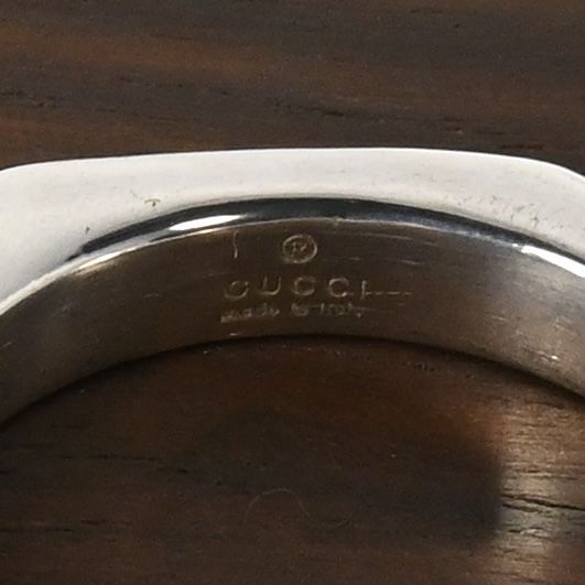 研磨済】オールドグッチ GUCCI オクタゴン ナット リング 指輪 13号