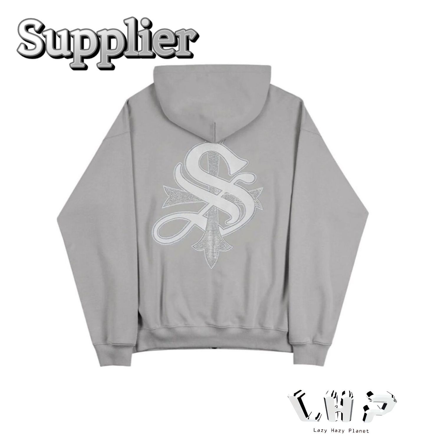 Supplier/サプライヤー グレー Cross Zip Hoodie 2/クロスジップ