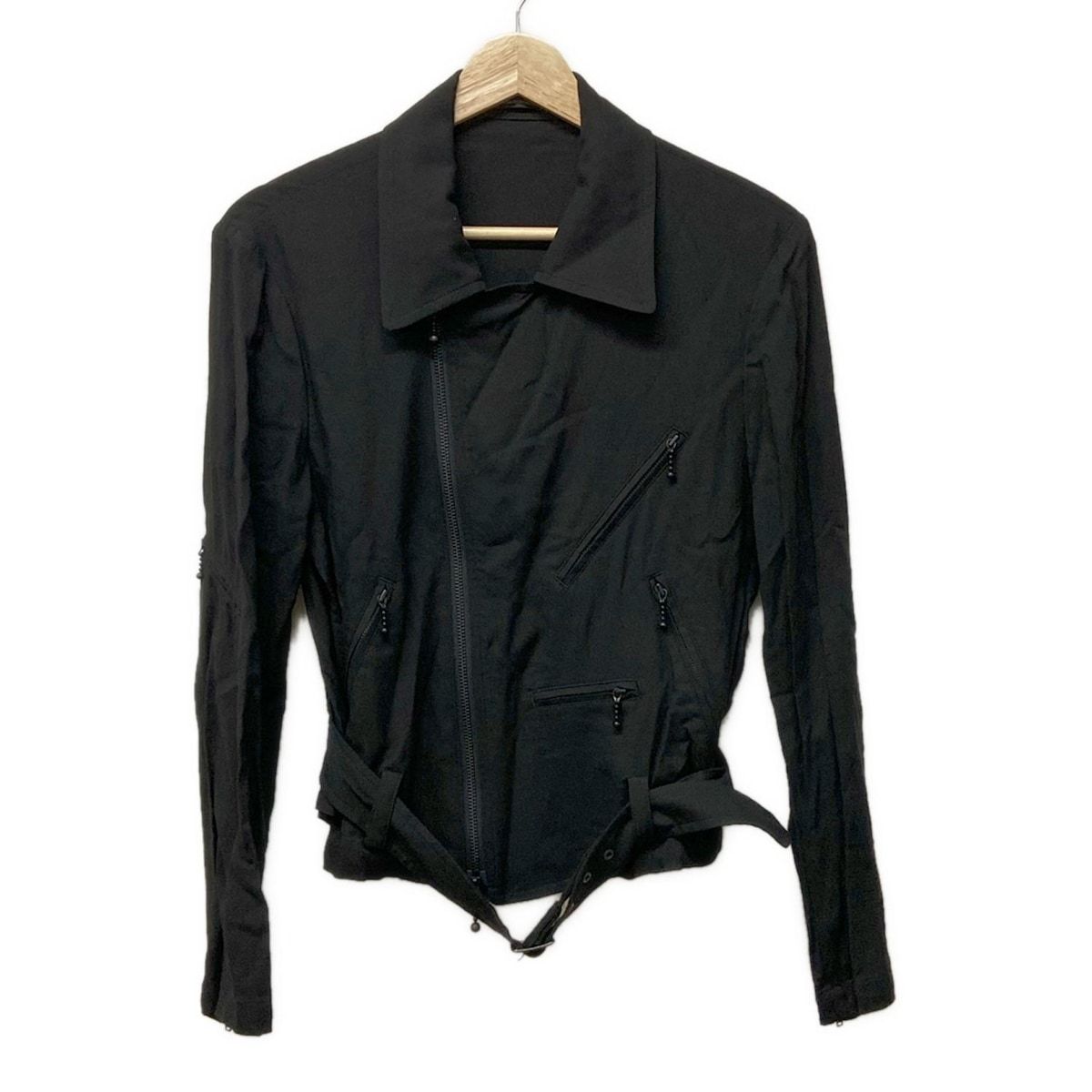 Y s ワイズ ライダースジャケット サイズ1 S レディース - YH-Y01-202 黒 長袖|2019SS|composition see attached label
