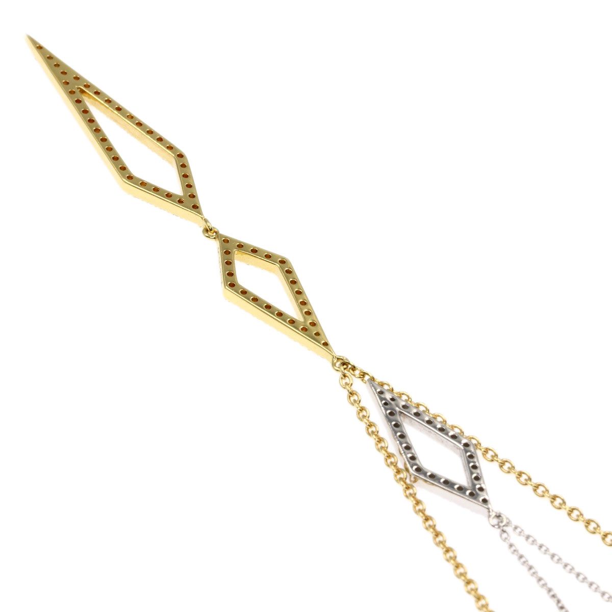 SELECT JEWELRY セレクトジュエリー ダイヤモンド ネックレス K18YG K18WG レディース