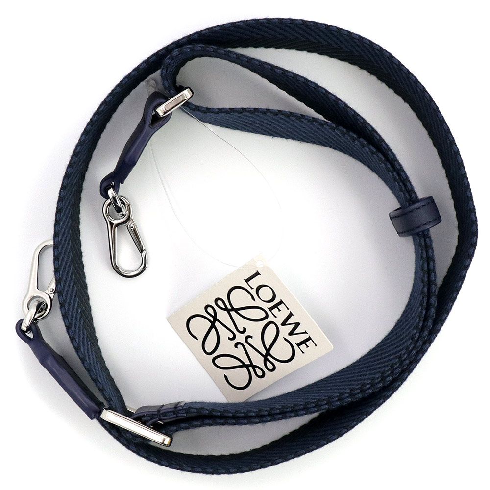 LOEWE ロエベ ウェビングストラップ ショルダー シルバー ロエベ