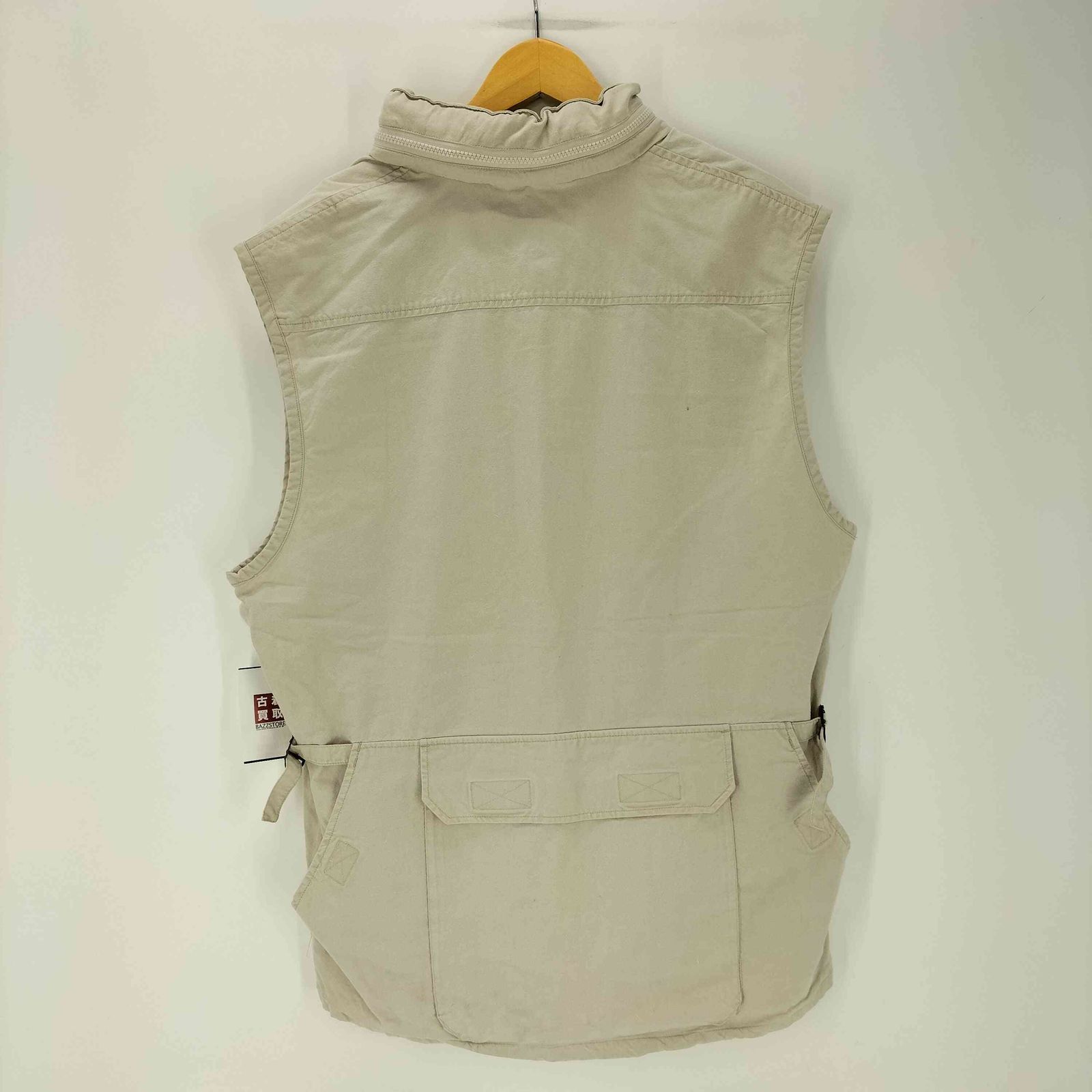 バナナリパブリック BANANA REPUBLIC 80-90S 初期タグ サファリ フィッシング ベスト フード パッカブル 収納可 メンズ import L