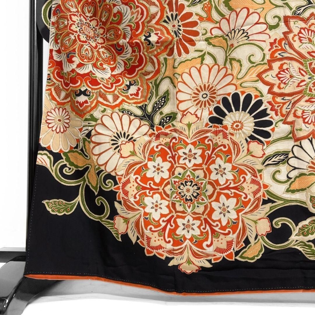 振袖 アンティーク 金駒刺繍 金彩 華紋 成人式 晴れの日 着物 045a p