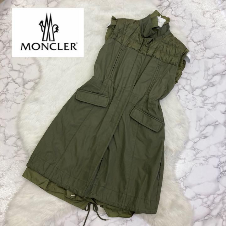 クリーニング済 ダントン 34 ベージュ キルティングダウンベスト