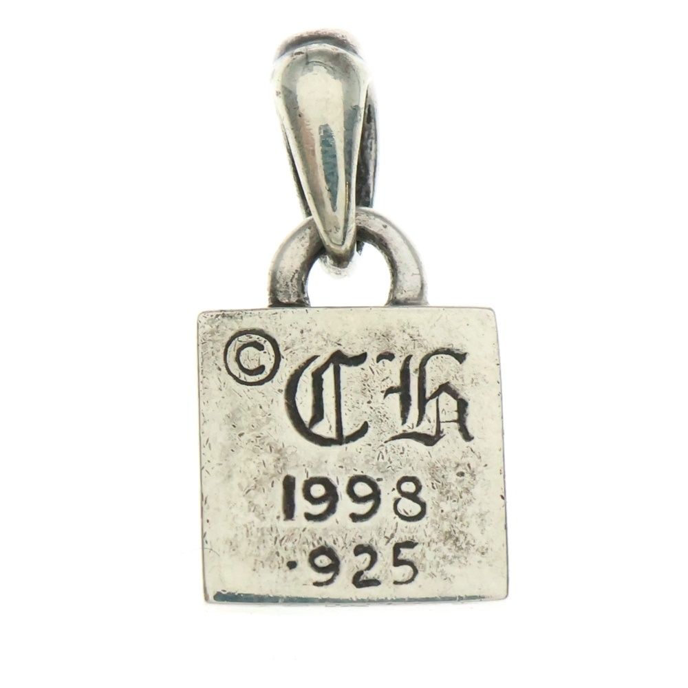 CHROME HEARTS クロムハーツ FRAMED CH PLUS 1DIA フレームドCHプラス 1ダイヤ チャーム ネックレストップ シルバー