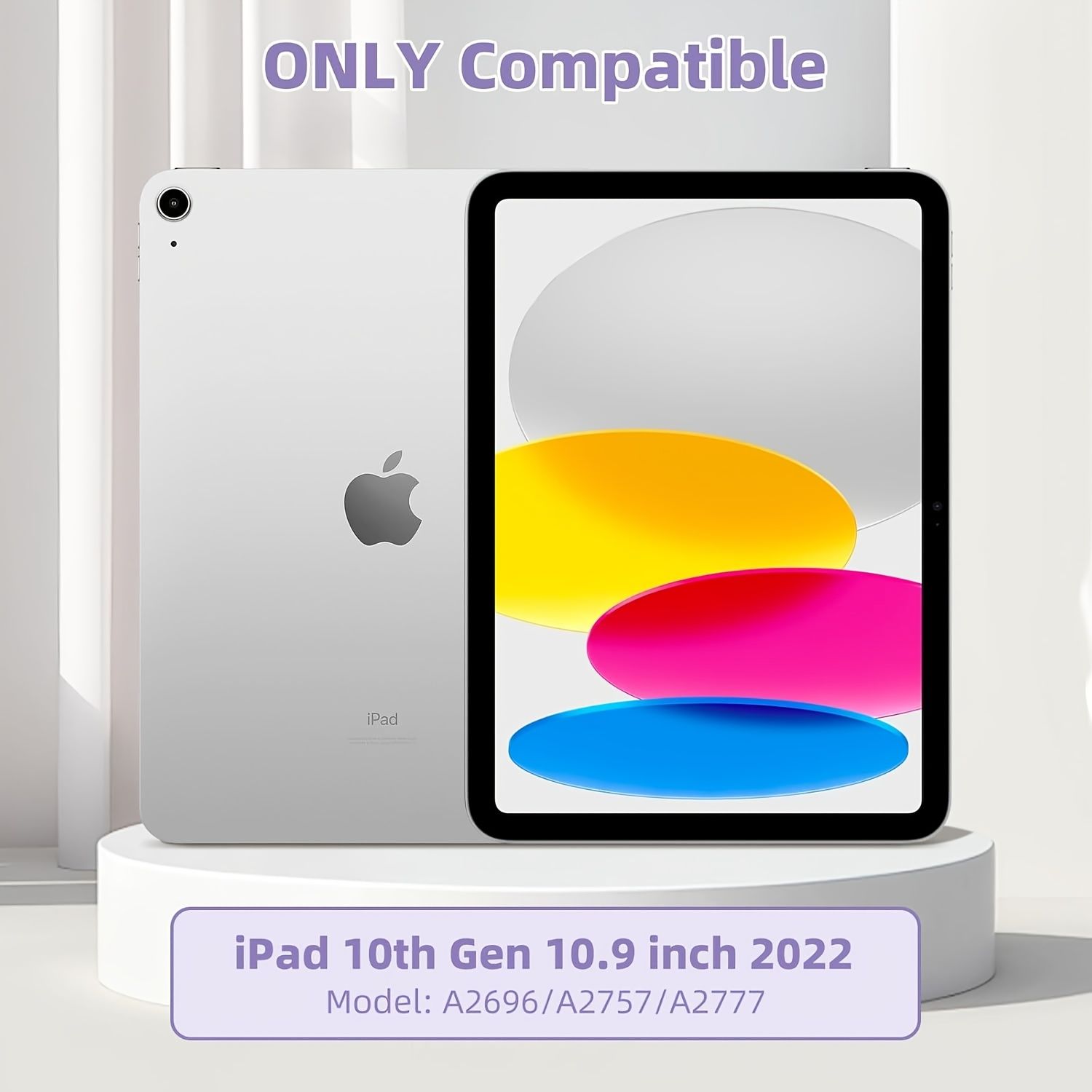 キーボード保護ケース付きの第10世代専用、iPad第10世代10.9インチ2022回転式取り外し可能な保護ケースとペンホルダー付きの取り外し可能なワイヤレスキーボード、27.69cmの2022年リリースA2696 A