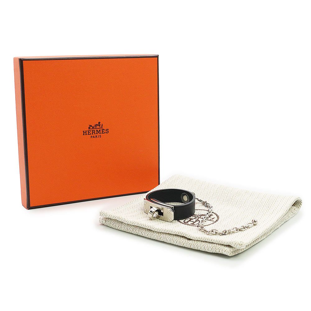 エルメス ケリー グローブ 手袋 ホルダー ヴォースイフト レザーノワール ブラック シルバー金具 HERMES