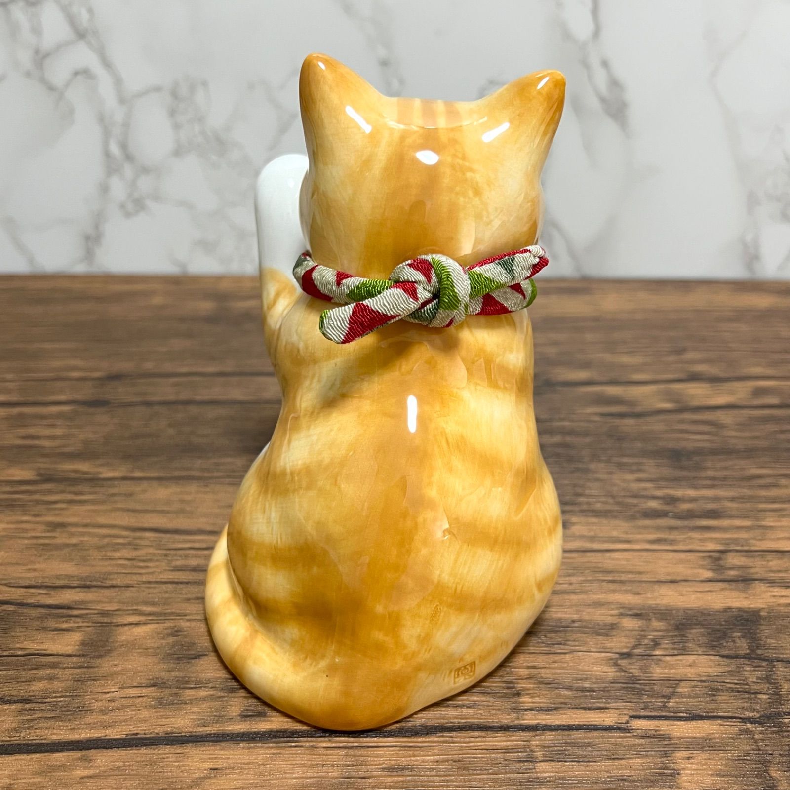 招き猫 うちの招き猫(とら) トラ猫 ハチワレ 薬師窯 左手 招き猫 うちの招き猫(とら) トラ猫 ハチワレ 薬師窯 左手