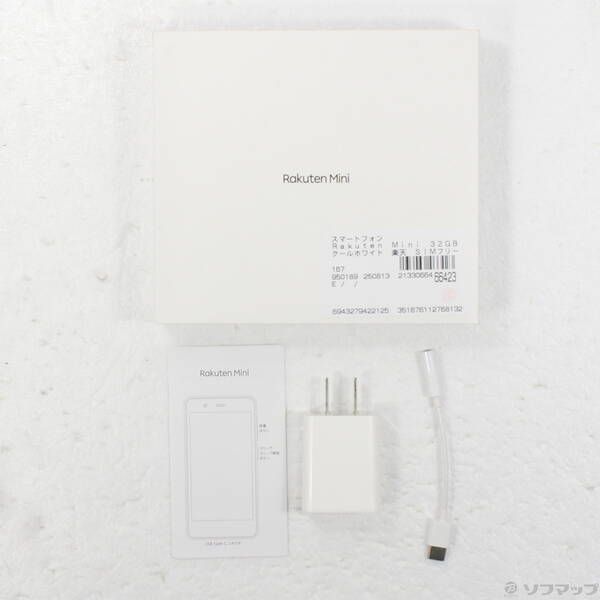 スマートフォン・携帯電話 〔品〕 Rakuten Mini 32GB クールホワイト