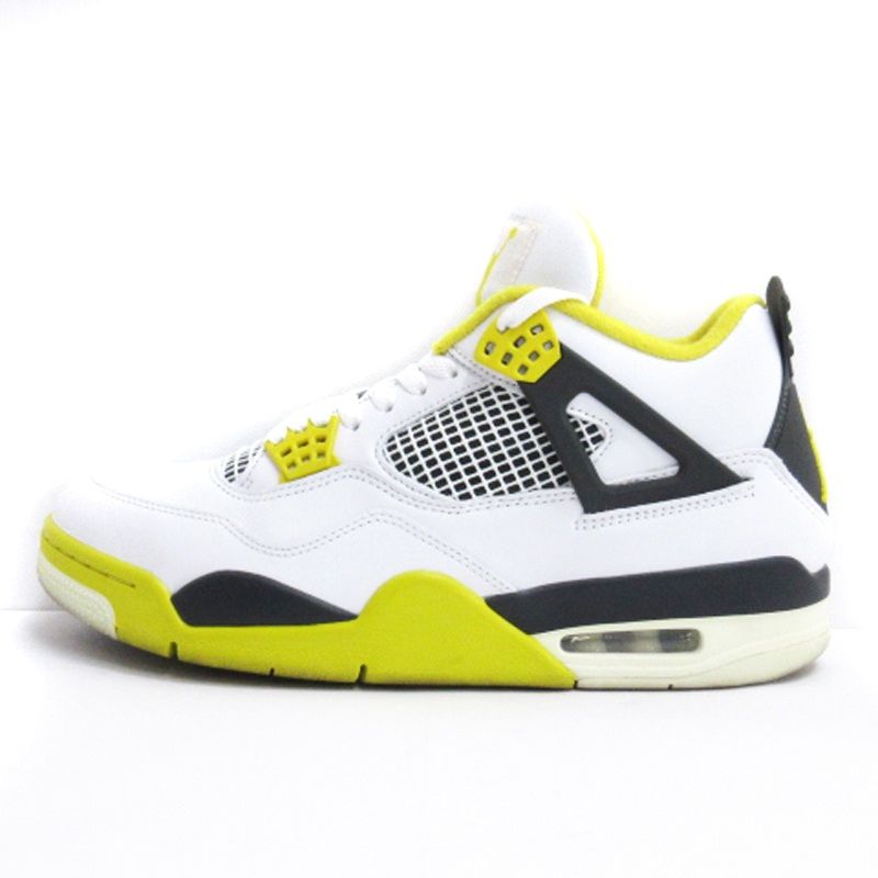 ナイキ NIKE 24年 WMNS Air Jordan 4 Retro Vivid Sulfur エアジョーダン 4 ヴィヴィッド サルファー  スニーカー AQ9129-101 ホワイト US11.5 28.5cm