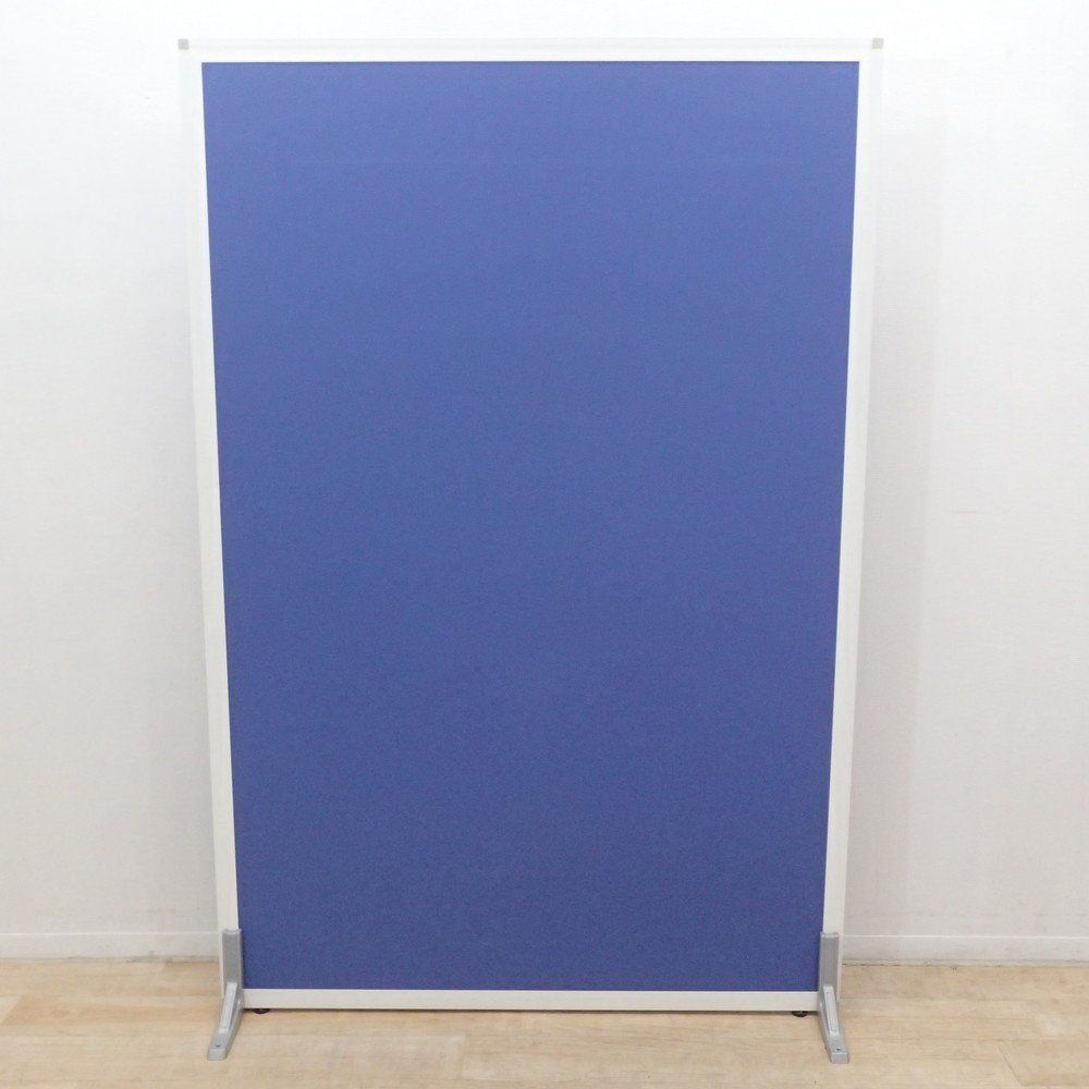 自立式ローパーテーション ブルー W1205 D350 H1813 衝立 間仕切り クロスパネル パーティション 軽量 EG18615 オフィス家具