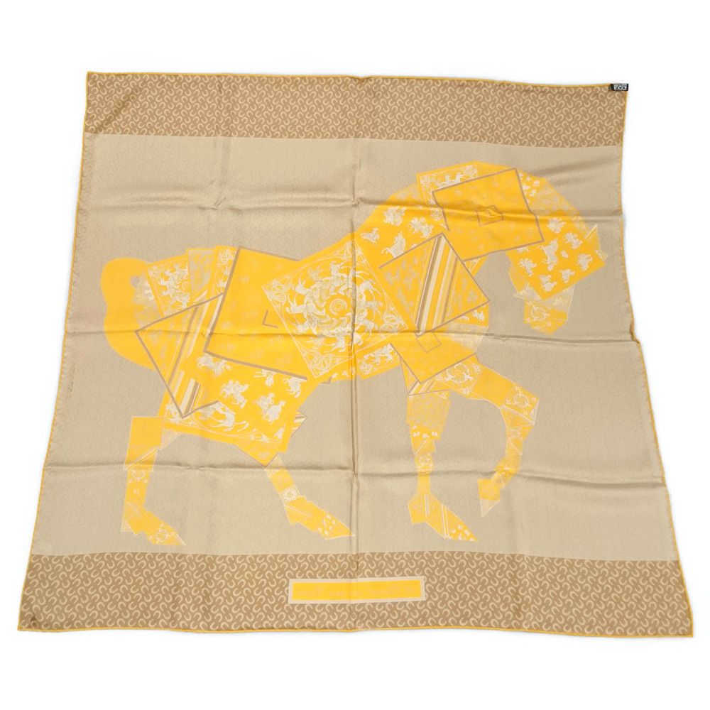 HERMES エルメス A Cheval sur mon Carre カレの馬に乗って シルク