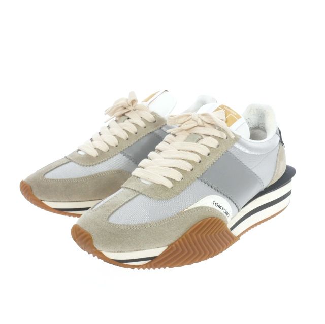 トムフォード TOM FORD JAMES SNEAKER コンビネーションスニーカー 靴 9 グレー系 J1292 LCL394N 