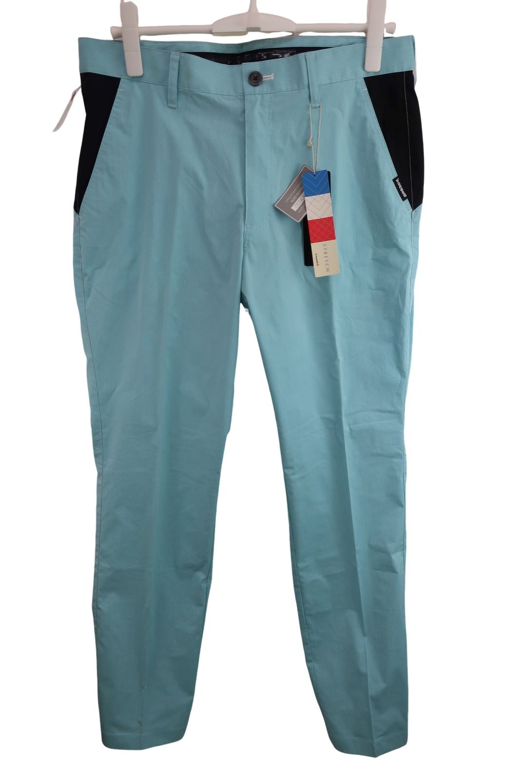 【未使用品】le coq sportif(ルコックスポルティフ) パンツ 水色 メンズ 85 QG8017 ゴルフ用品 2412-0345 新品