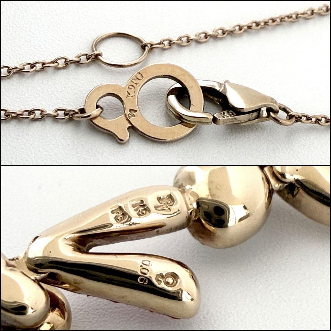 【希少】ポンテヴェキオ　LOVE　ペンダント　ネックレス　ダイヤ　K9ゴールド 希少】ポンテヴェキオ LOVE ペンダント ネックレス ダイヤ K9ゴールド