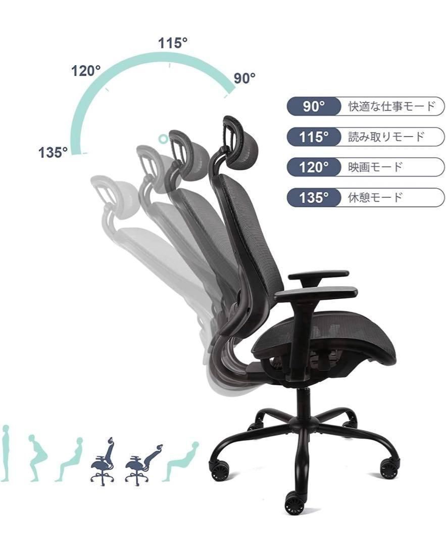 Komene 椅子 オフィスチェア デスクチェア 人間工学 メッシュ
