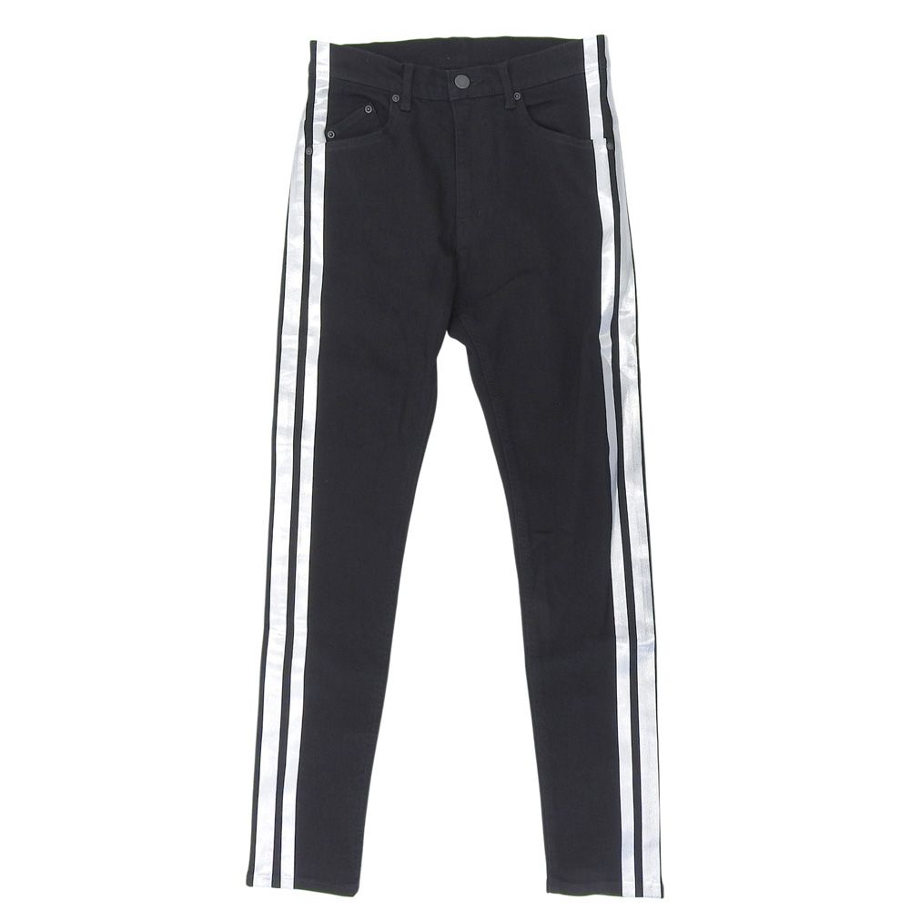 GalaabenD ガラアーベント ダブルサイドライン スキニーパンツ ボトムス レディース ブラック 黒 III III