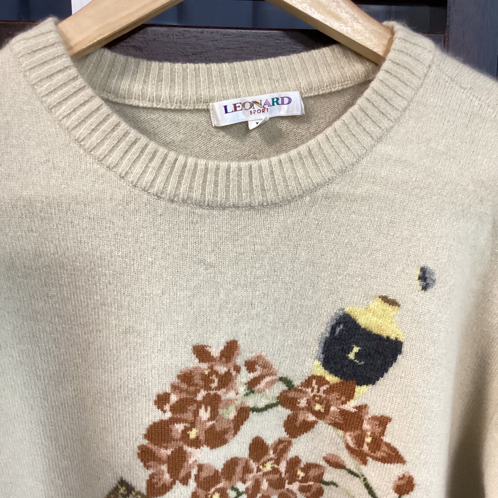 レオナールスポーツLEONARD SPORT カシミヤ100% セーター(F