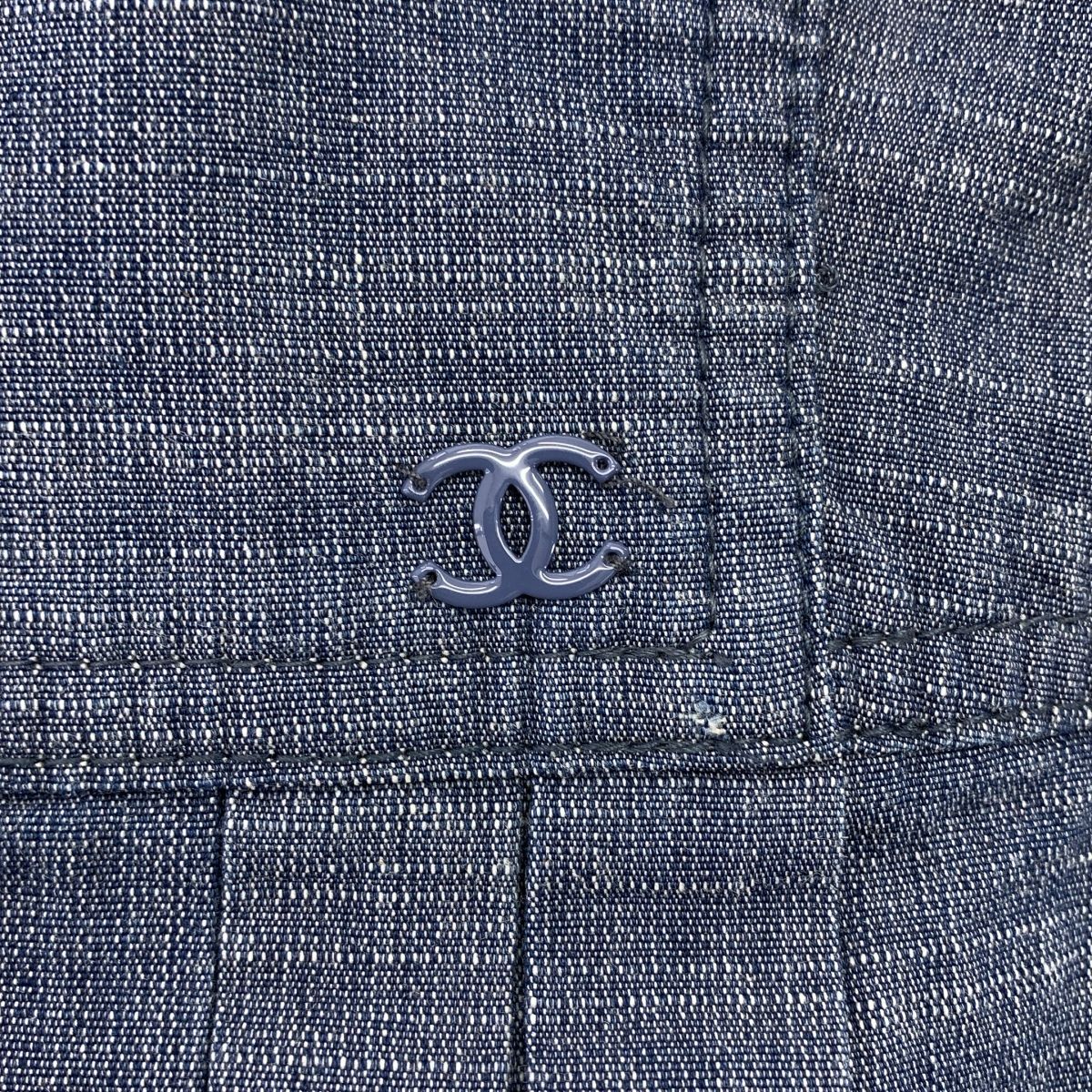 美品】 CHANEL / シャネル | ココマーク 03P デニム コットン タック  