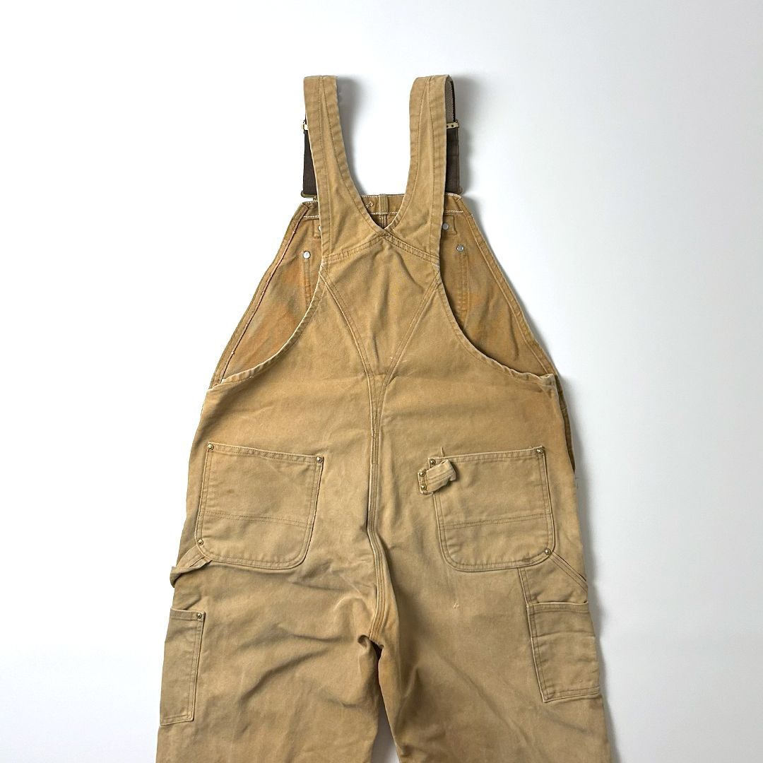 carhartt オーバーオール ダブルニー W40 L30 ブラウン Carhartt オーバーオール W40 L30 ブラウン ダブルニー仕様