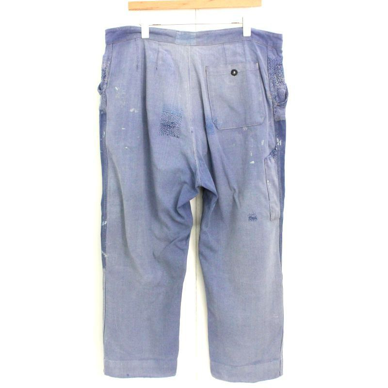 40s 50s ヴィンテージ フレンチ モールスキンパンツ ワークパンツ 2XL 40's ブラックモールスキンフレンチワークパンツ - Fresh