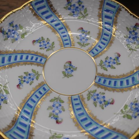 ヘレンド Herend レア 忘れな草 ターコイズブルー カップ&ソーサー