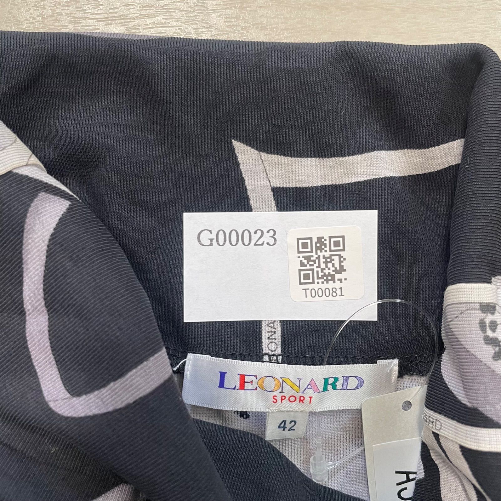 レオナールスポーツ カットソー コットン フラワープリント 長袖