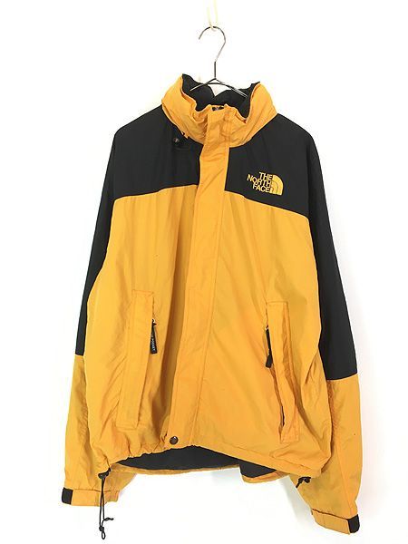 【短丈S相当】90s ノースフェイス デナリフリースジャケット 黒黄 レディース 古着 90s TNF The North Face 黄×黒 POLARTEC デナリ