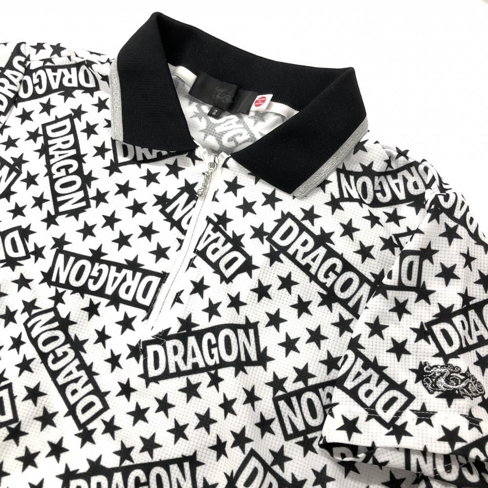 ダンス ウィズ ドラゴン ゴルフ シャツ 半袖 星 黒 ブラック DANCE