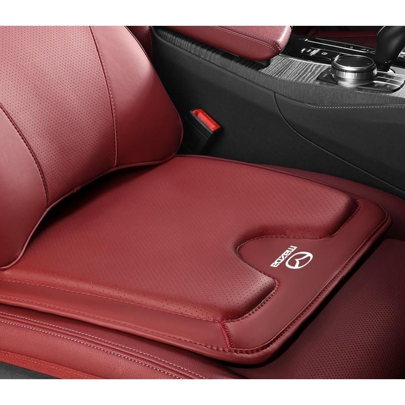 高品質 ◆マツダ MAZDA◆レッド◆シートクッション カーシートカバー 座布団2点+車の後席1点 座席クッション 車用シート保護 滑り止め ナッパレザー