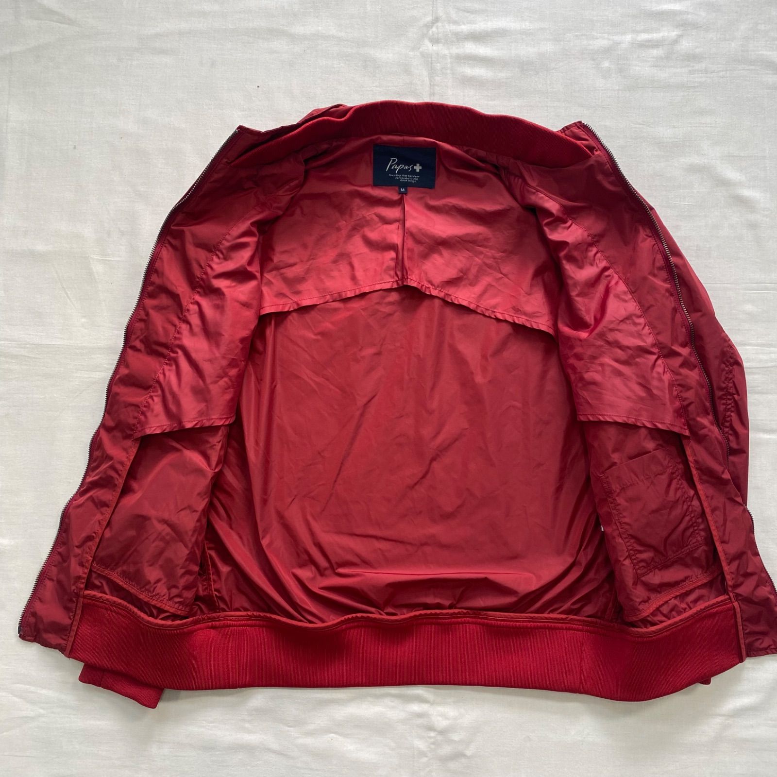papas ジップアップ ジャケット 赤 papas ジップアップ ジャケット 赤