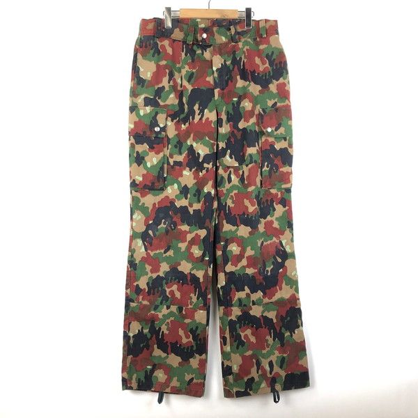 【古着】 スイス軍 M-83 ミリタリー カーゴパンツ アルペンカモ メンズL相当 マルチカラー 【中古】 n060679