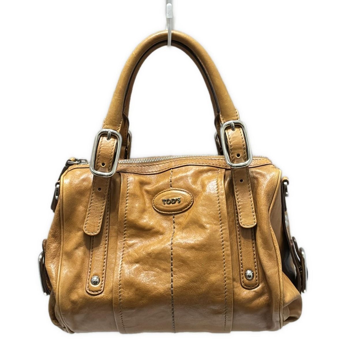 2505-135｜美品｜トッズ ハンドバッグ レザー ブラウン 極美品》TOD'S （トッズ）レザー ハンドバッグ ブラウン