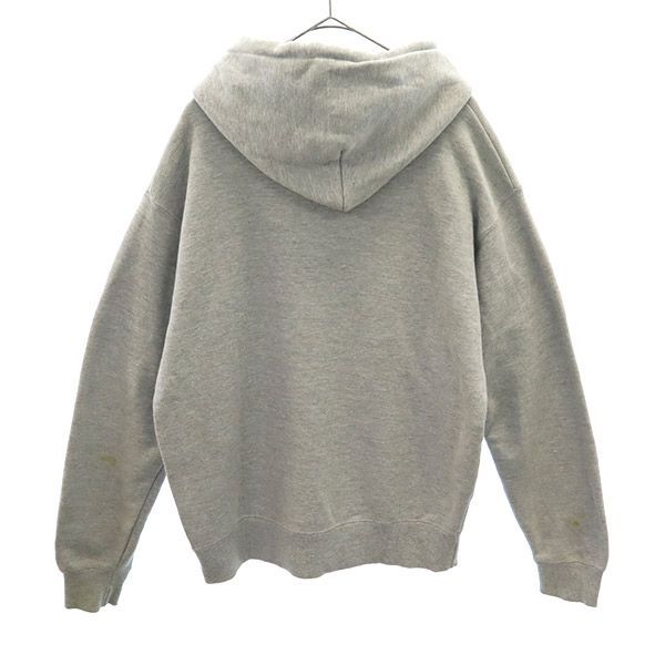 スティッチ プリント グレー パーカー XL CORNER PRINTING | CROSS STITCH クロススティッチ 10.0oz