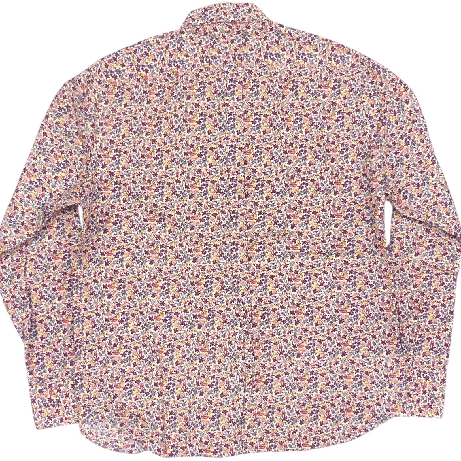 【ポールスミス】花柄フラワー総柄 長袖ボタンシャツM コットン100％ Paul Smith ポールスミス 長袖シャツ L メンズ 長袖 花柄シャツ 総柄