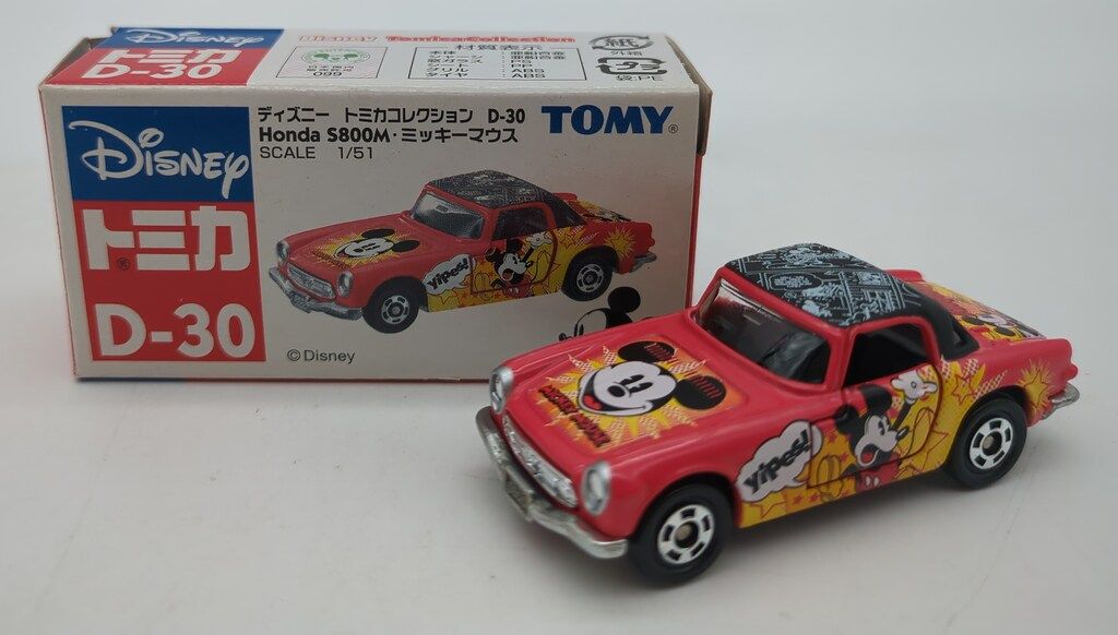 新品ディズニートミカ Dカプセル Honda S800M ミッキーマウス３台 絶版品】ディズニー トミカコレクション D-30 ホンダ S800M