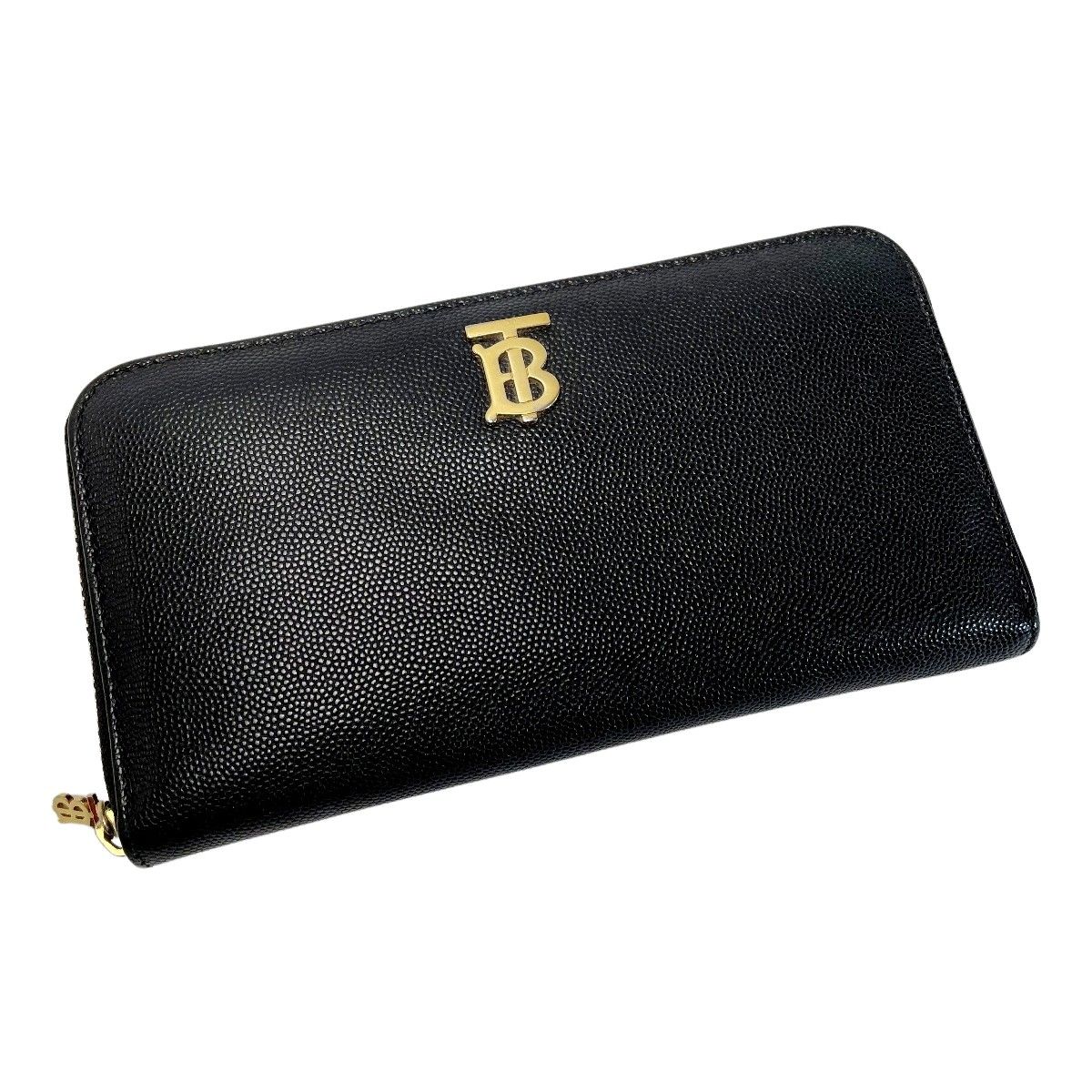 BURBERRY バーバリー TBロゴ エルモア 8023297 ブラック 長財布 レディース ゴールド金具 袋有