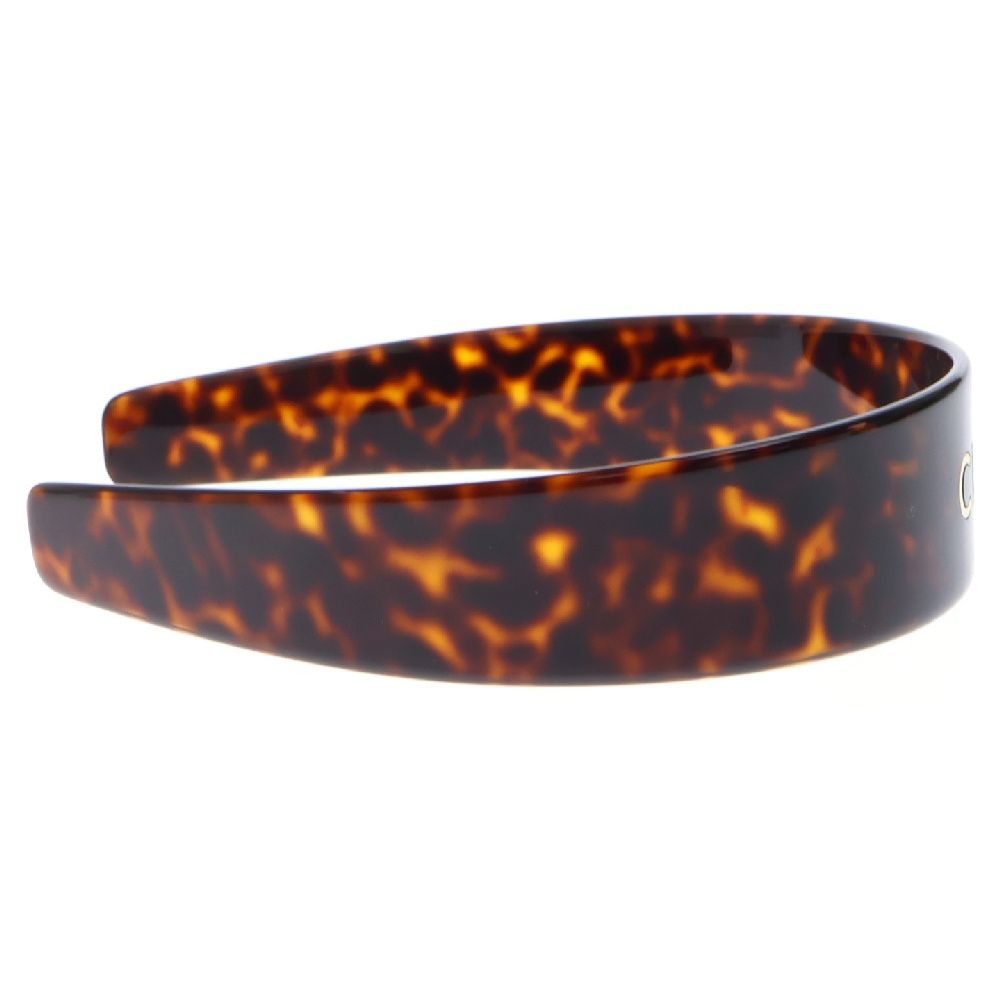 CELINE ブラウン ヘアバンド CELINE ブラウン ロゴ ヘアバンド CELINE