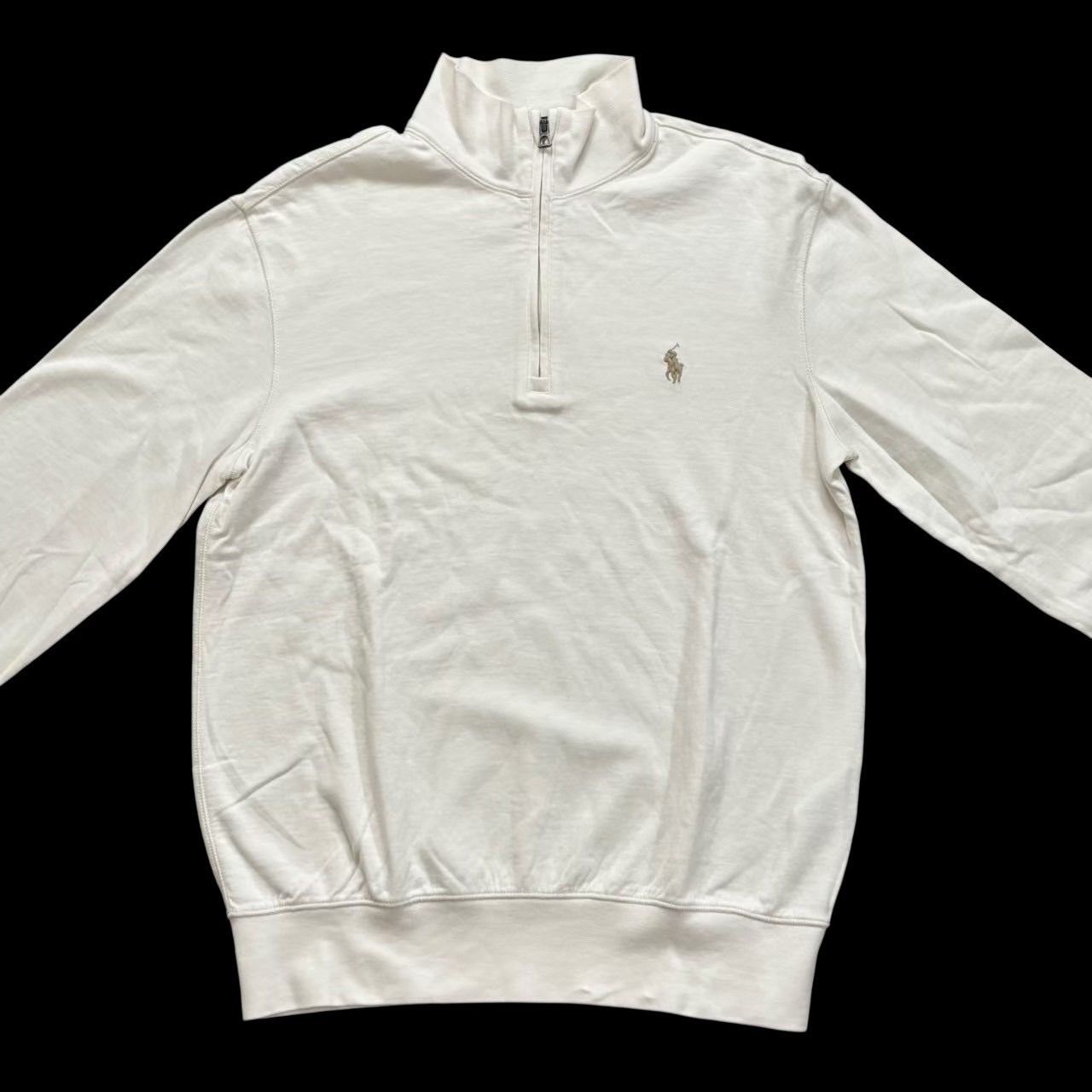 POLO Ralph Lauren ポロ ラルフローレン ハーフジップスウェット 白
