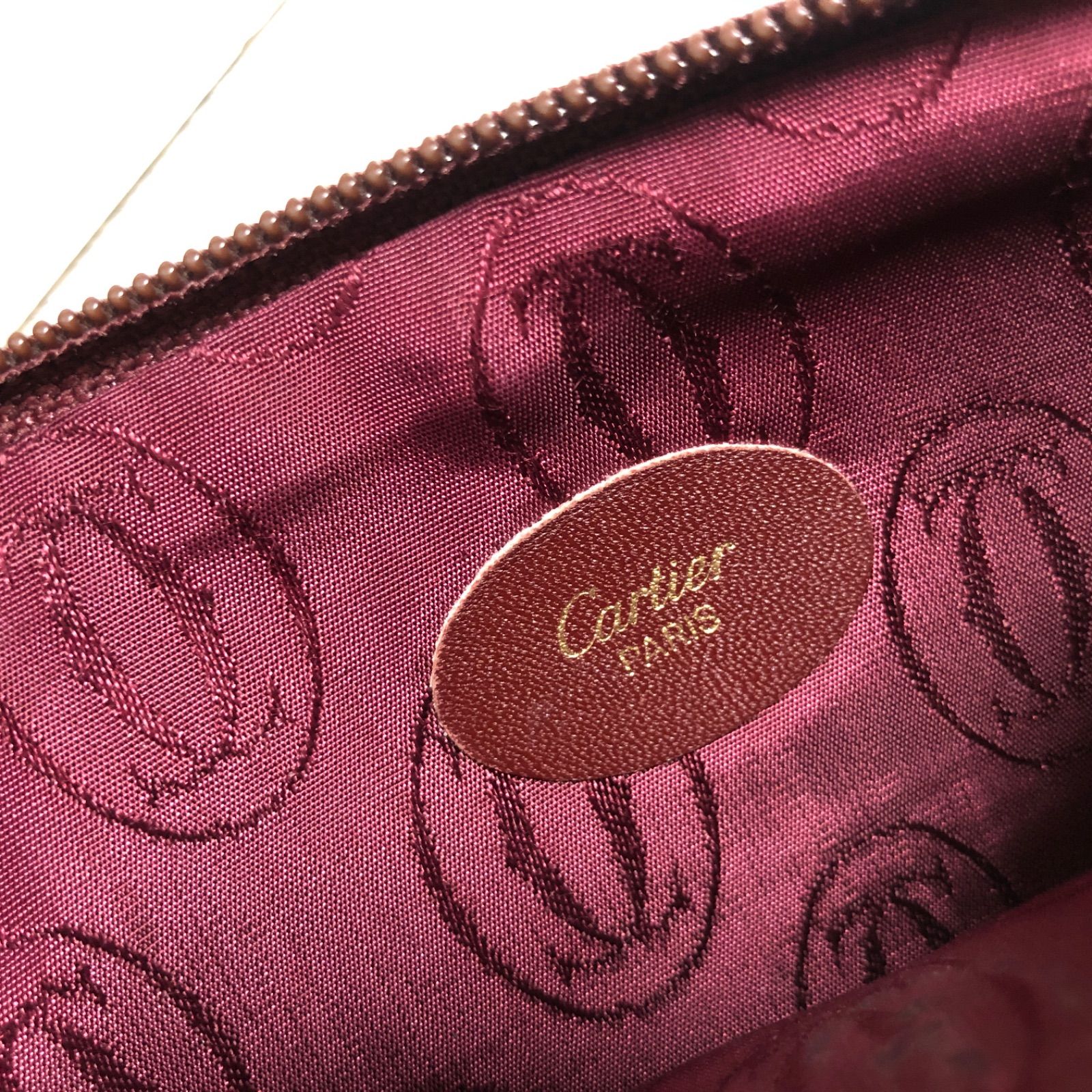 Cartier カルティエ　マストライン　チェーン付き　ポーチ　ミニポーチ